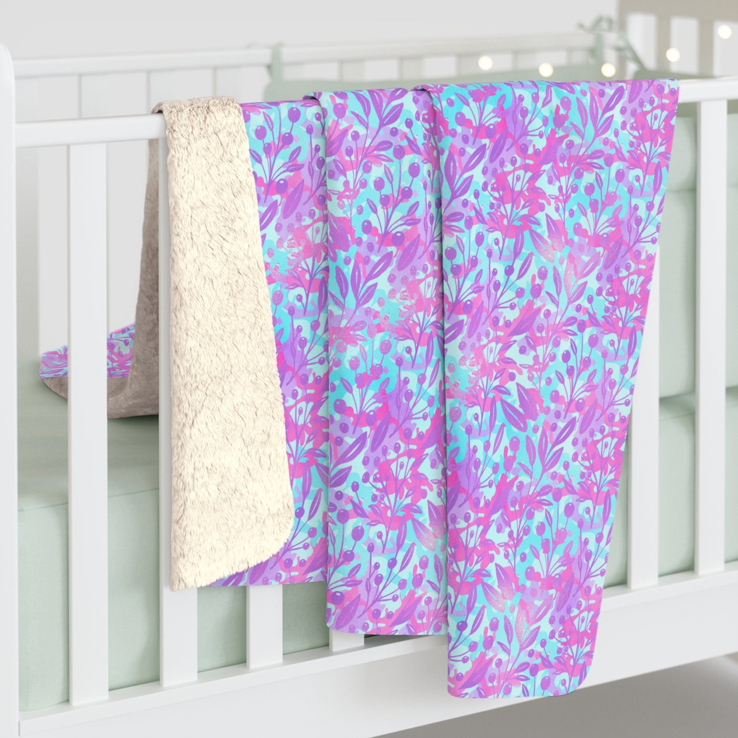 Sweet Berry Bloom Fleece Blanket