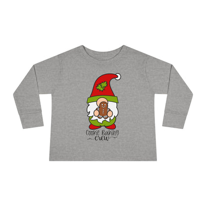 Cookie Baking Crew Gnome Toddler Long Sleeve Tee