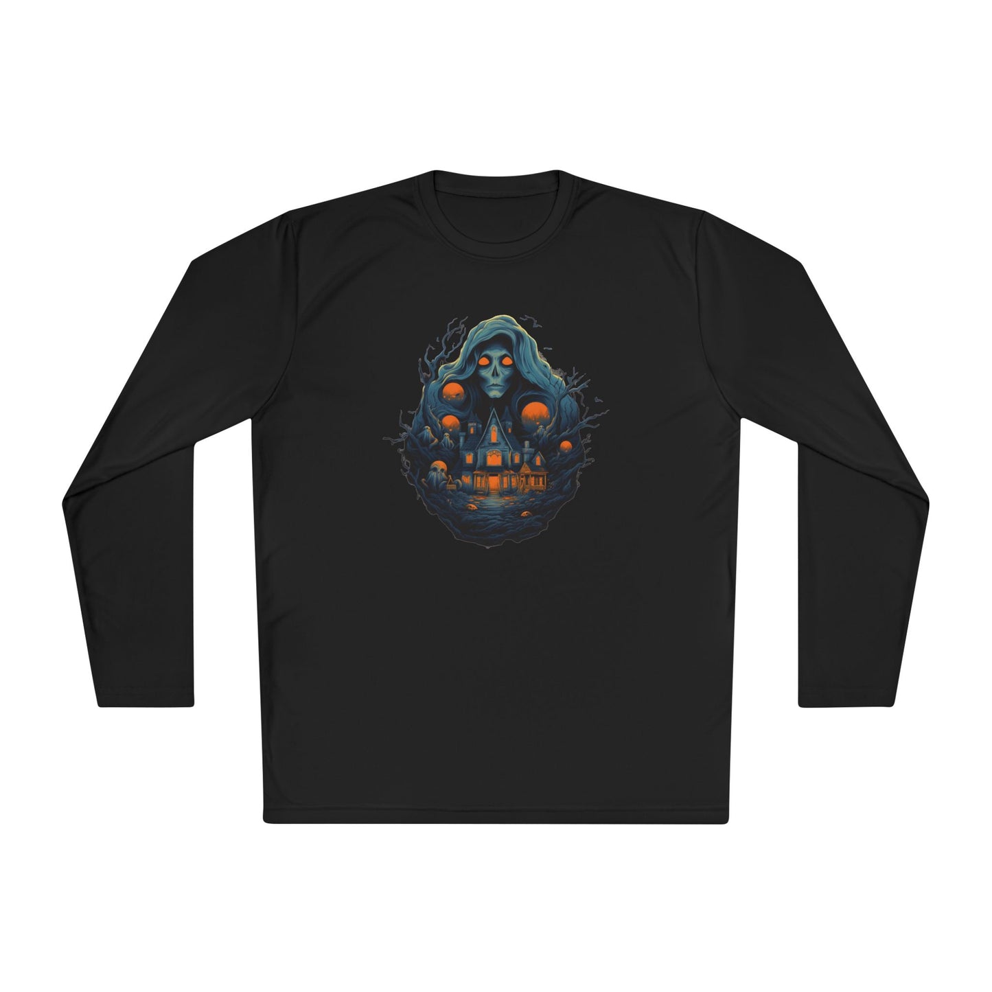 Creepy Ghost 7 Adult Long Sleeve Tee