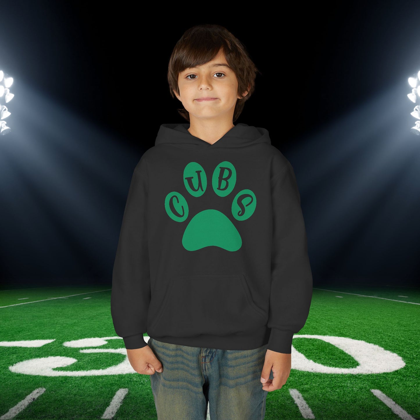 Brenham Cub Tracks Youth Heavy Blend Hoodie