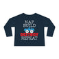 Nap Build Destroy Repeat Toddler Long Sleeve Tee