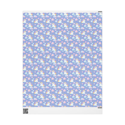 Sleepy Sky Unicorns Wrapping Paper