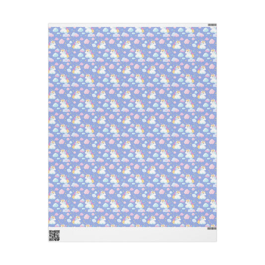 Sleepy Sky Unicorns Wrapping Paper