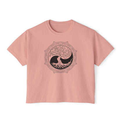 Tree of Life Yin Yang 6 Women's Boxy Tee