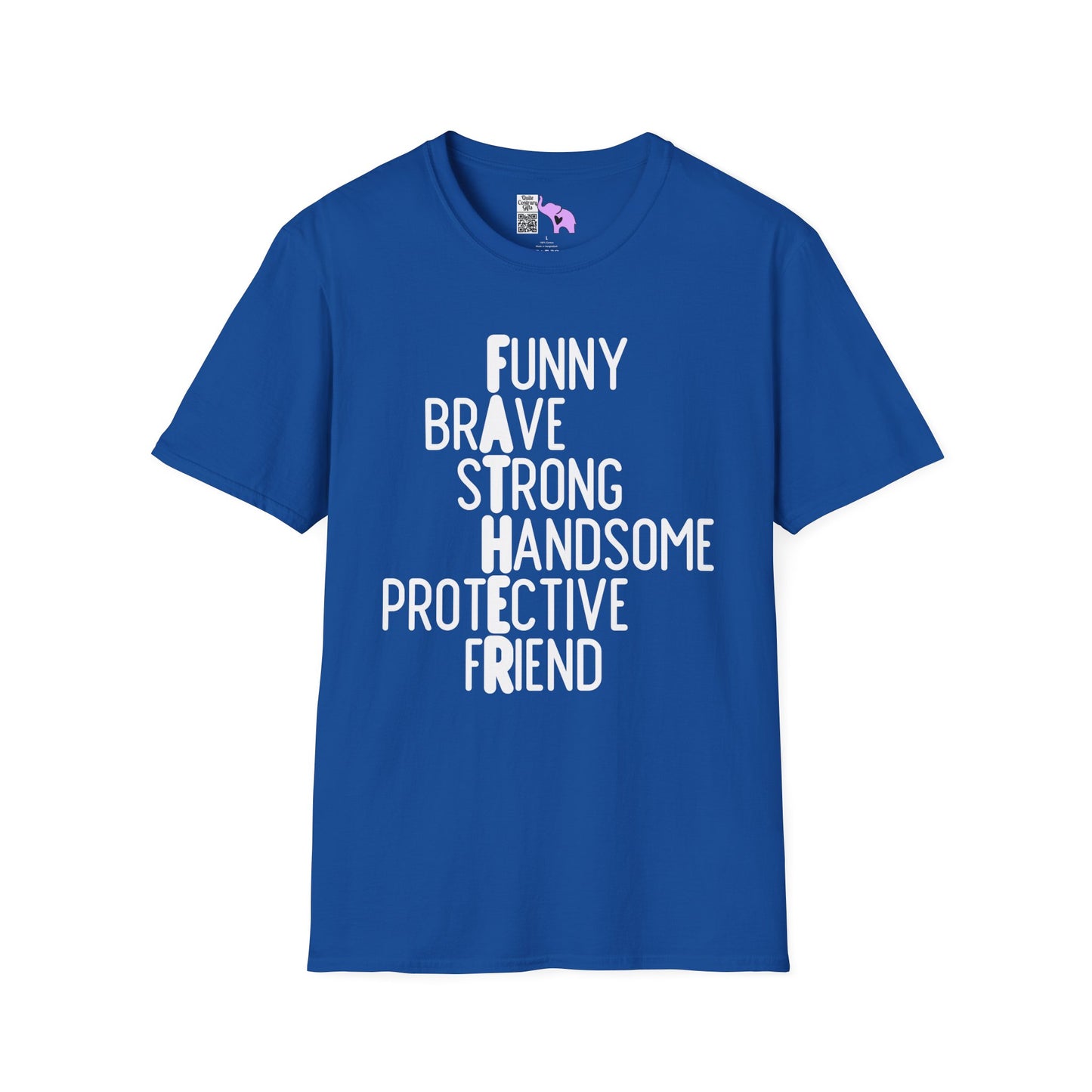 Father-Funny, Brave, Strong, Handsome, Protective, Friend Adult T-shirt