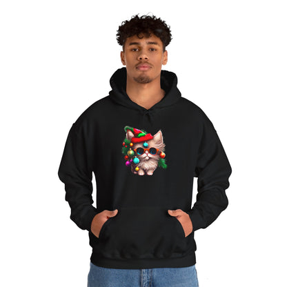 Christmas Tree Kitten Heavy Blend™ Hooded Sweatshirt