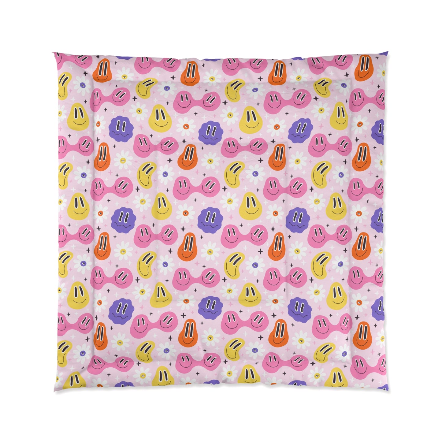 Whimsical Smiley Faces Comforter