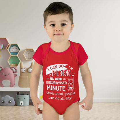 I Can Do More In One Unsupervixed Minute... Infant Baby Rib Bodysuit