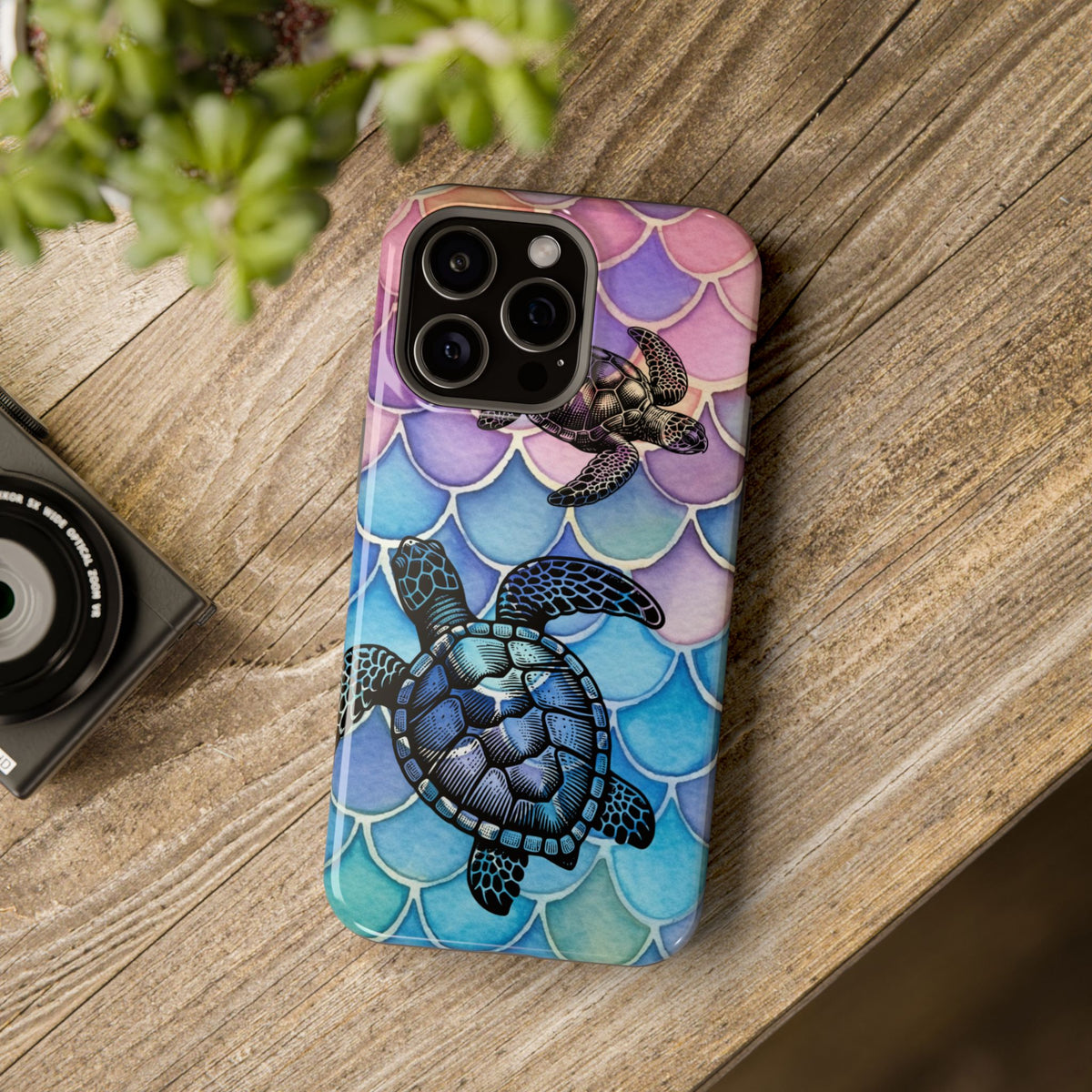 Sea Turtle Silhouette MagSafe® Compatible Tough Case for iPhone
