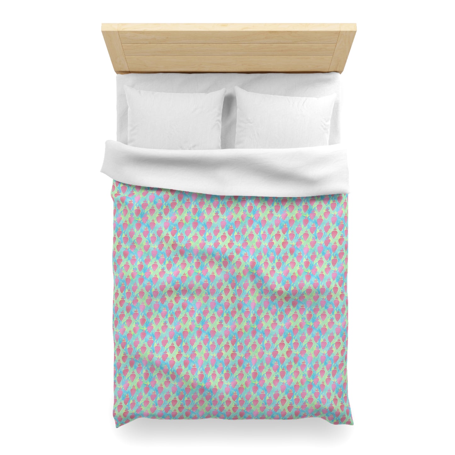 Strawberry Breeze Microfiber Duvet Cover