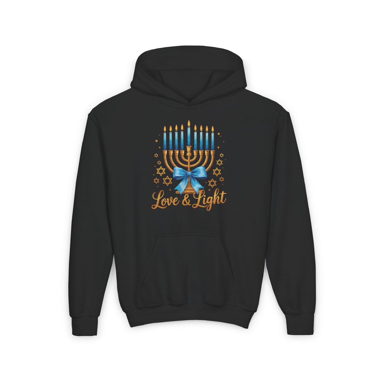 Light & Love Menorah Youth Heavy Blend Hoodie