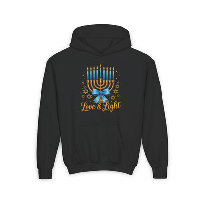 Light & Love Menorah Youth Heavy Blend Hoodie