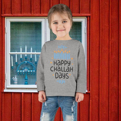 Happy Challah Days Toddler Long Sleeve Tee