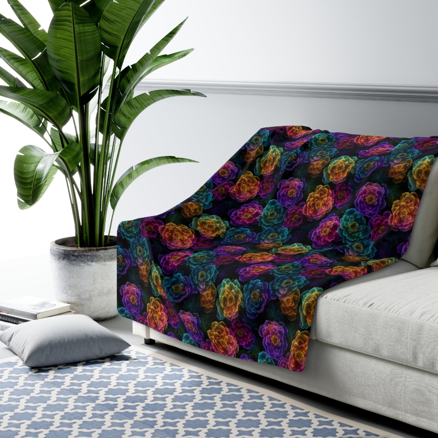 Neon Whisper Blooms Basic Bedding Set