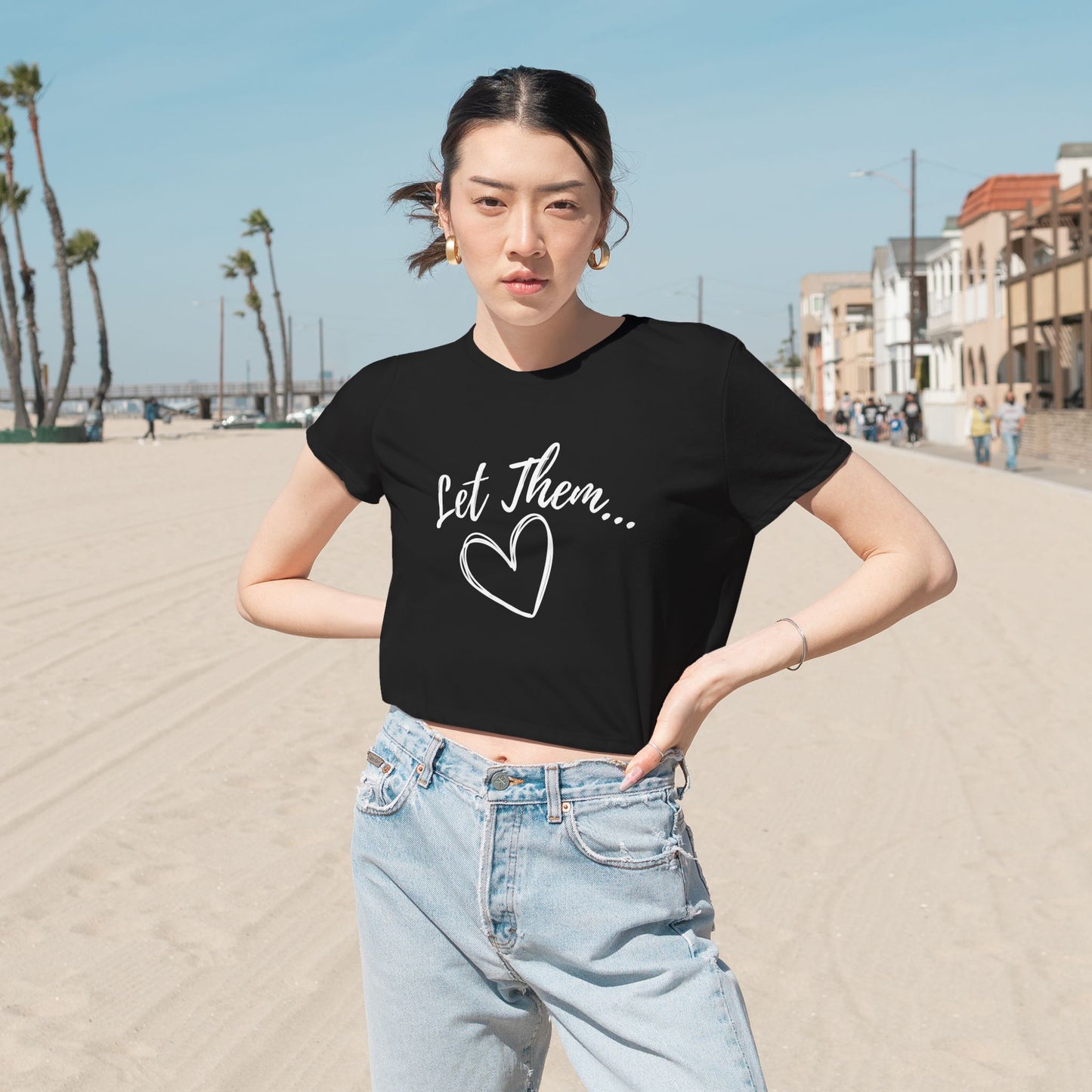 Let Them Women's Flowy Cropped Tee