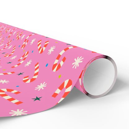 Peppermint Wishes Wrapping Paper