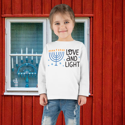 Hanukkah Love & Light Toddler Long Sleeve Tee