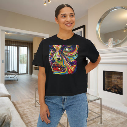 Psychedelic Portrait Women's Boxy Tee