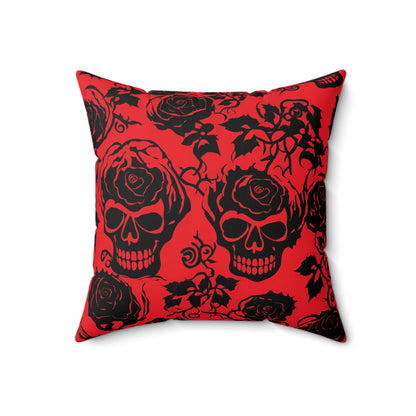 Crimson Masquerade Throw Pillow
