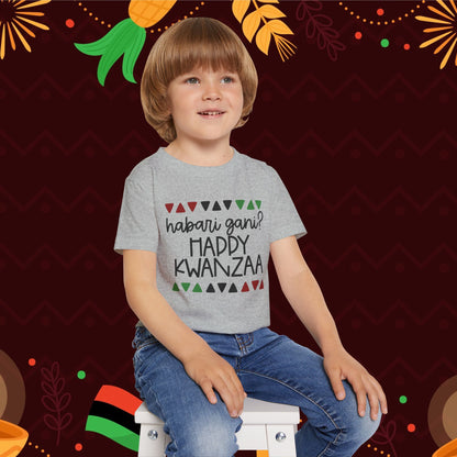 Habari Gani? Happy Kwanzaa Heavy Cotton™ Toddler T-shirt