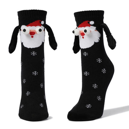 Magnetic Hand-Holding Christmas Socks