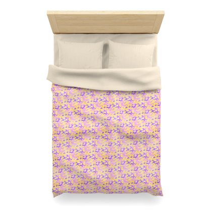 Peach Sorbet Camo Microfiber Duvet Cover