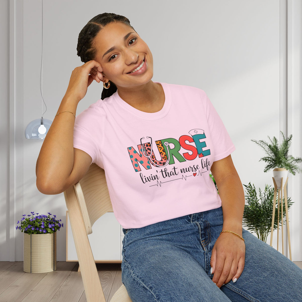 Nurse Livin' That Nurse Life Adult T-shirt