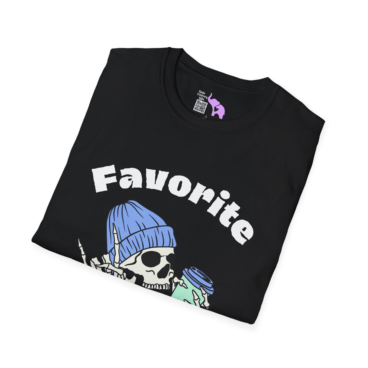Favorite Auntie Skull Green/Blue Adult T-shirt