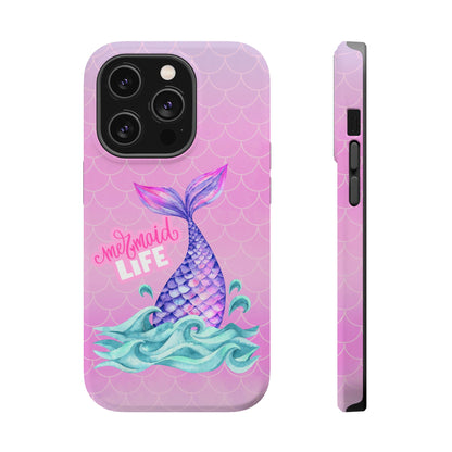 Pink Mermaid Life MagSafe® Compatible Tough Case for iPhone