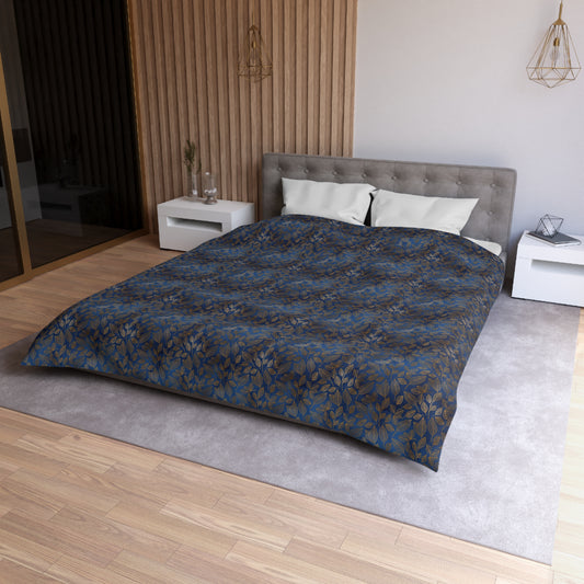 Navy & Gold Botanica Duvet Bedding Set