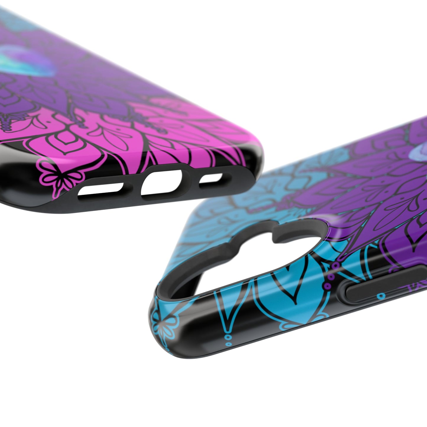 Colorful Mandala w/Heart MagSafe® Compatible Tough Case for iPhone