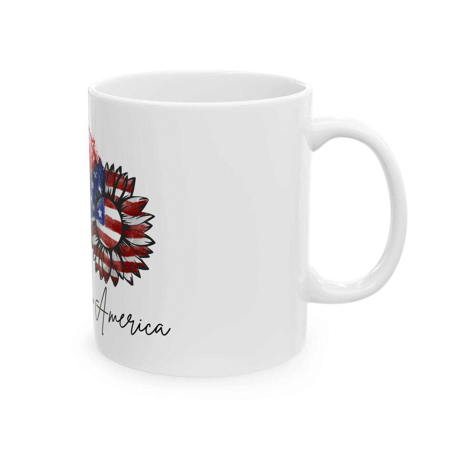 Peace Love America Ceramic Mug, (11oz, 15oz)