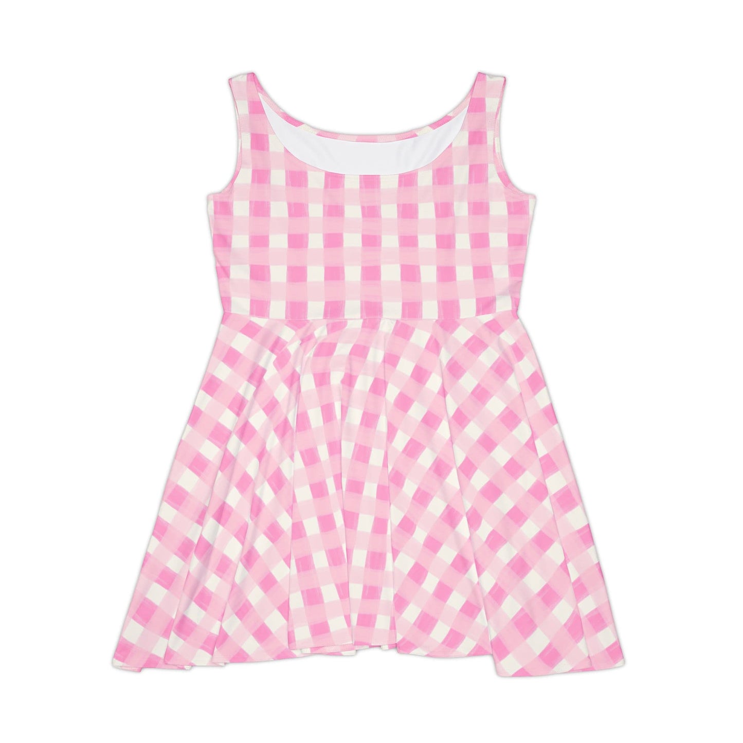 Dreamy Rose Gingham Women's Skater Dress