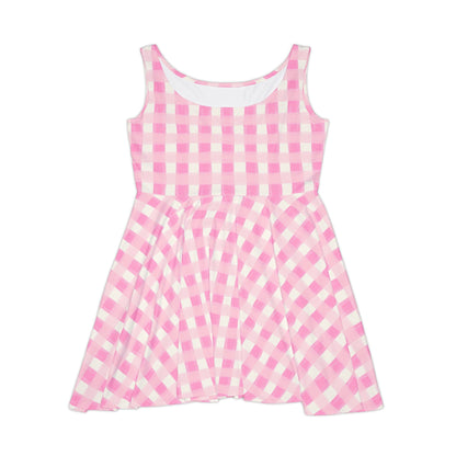 Dreamy Rose Gingham Women's Skater Dress