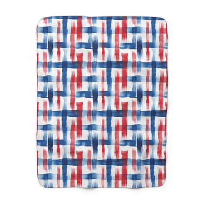 Liberty Strokes Sherpa Fleece Blanket