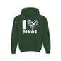 I Love Dinos (Dino Heart) Youth Heavy Blend Hoodie