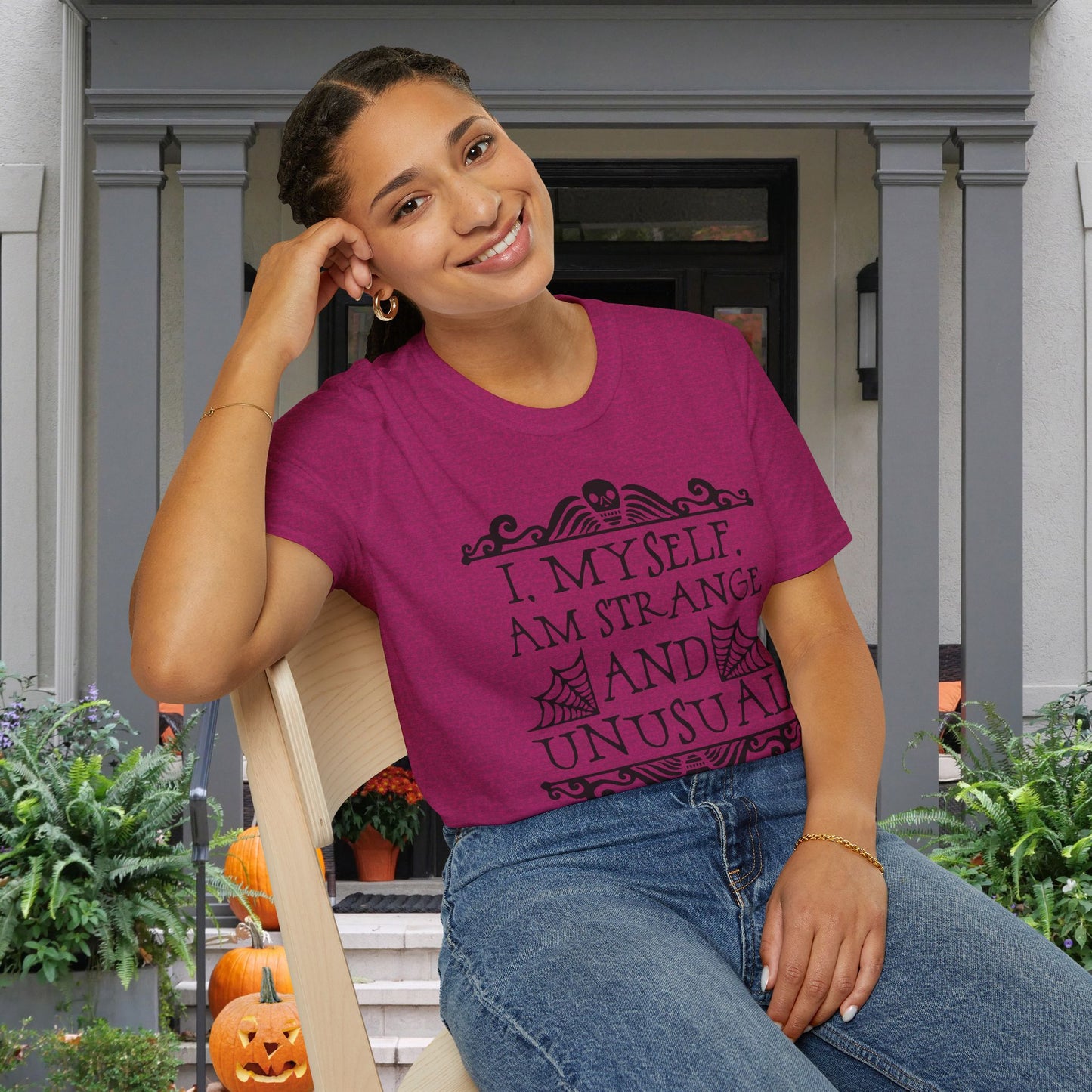 Beetlejuice I Myself Am Strange and Unusual Adult T-shirt