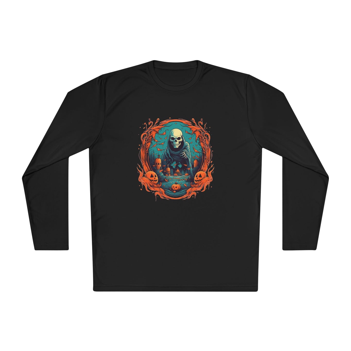 Creepy Ghost 3 Adult Long Sleeve Tee