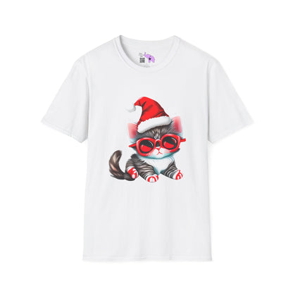 Santa Kitten Adult T-shirt