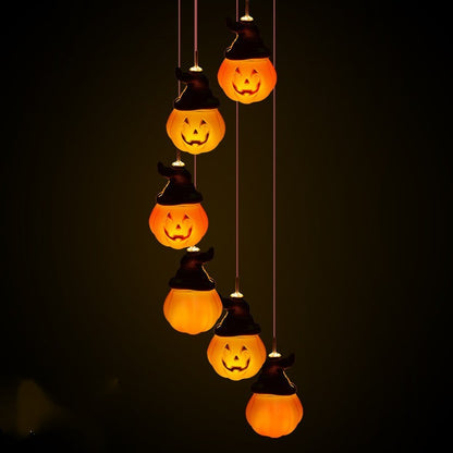Halloween Solar Wind Chimes Pumpkin Skull Pumpkins Ghost Decorative Lights