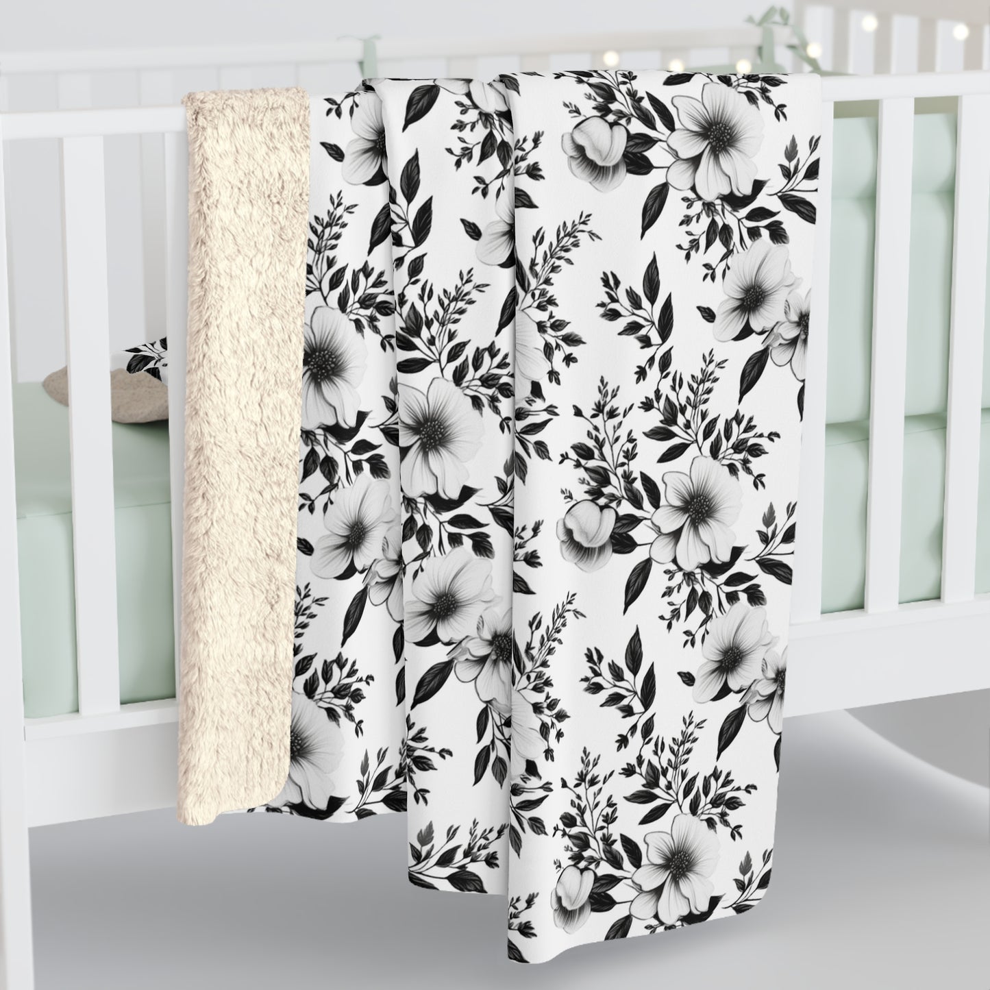 Garden Sketch Fleece Blanket
