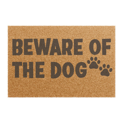 Beware of the Dog Coconut Fiber Doormat