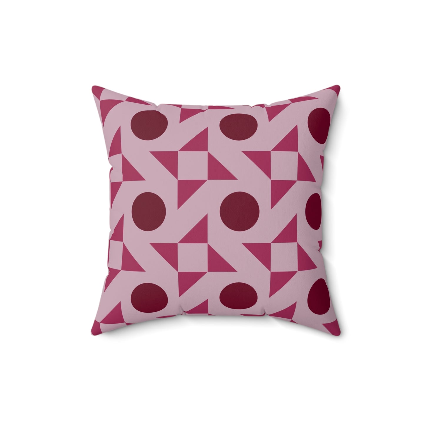 Crimson Pinwheels Throw Pillow