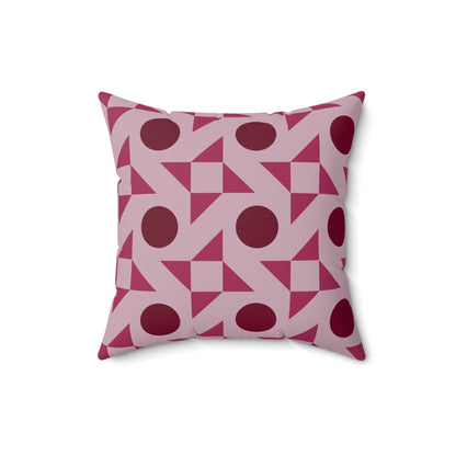 Crimson Pinwheels Throw Pillow