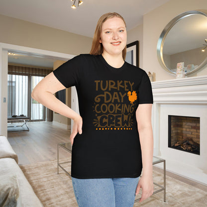 Turkey Day Cooking Crew Adult T-shirt