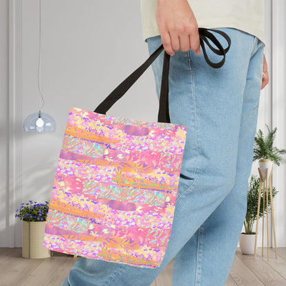 Wild Tropic Collage Canvas Tote Bag