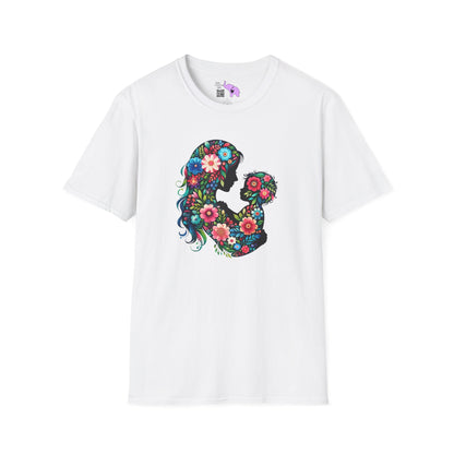 Flowery Mother & Child Adult T-shirt
