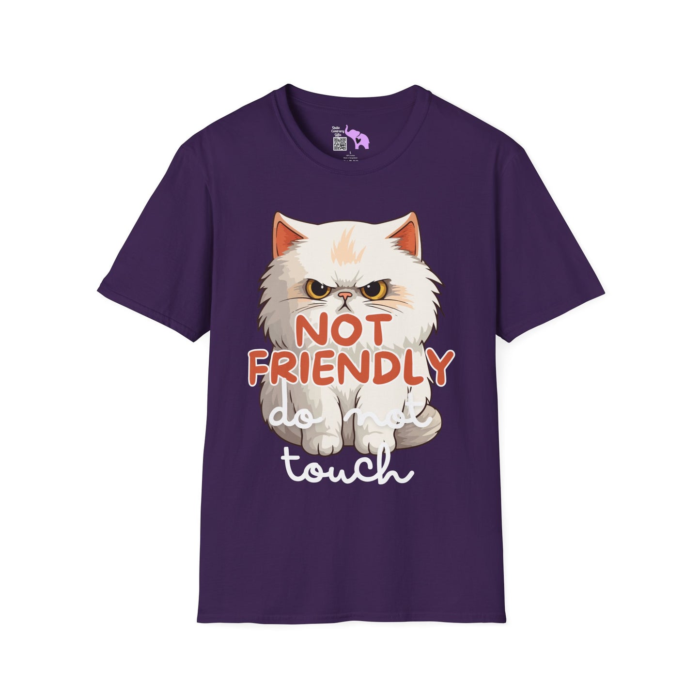 Not Friendly Do Not Touch Cat Adult T-shirt