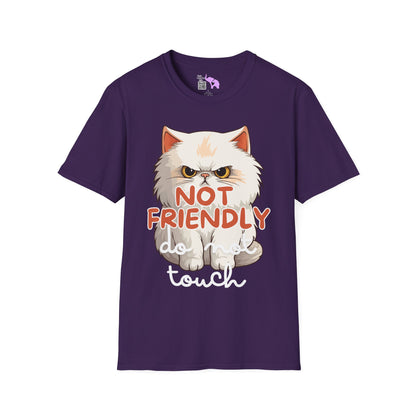 Not Friendly Do Not Touch Cat Adult T-shirt