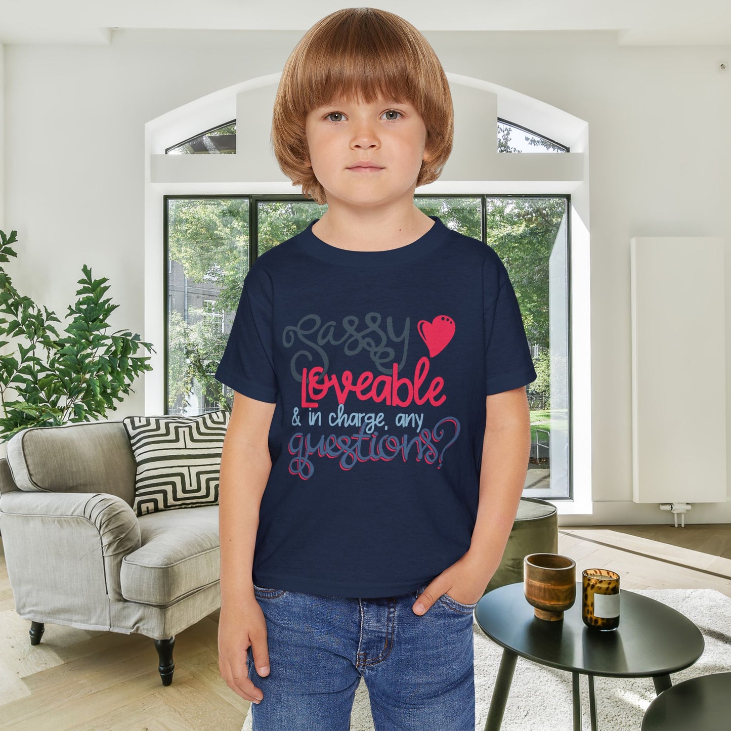 Sassy, Loveable, & In Charge Any Questions?  Heavy Cotton™ Toddler T-shirt